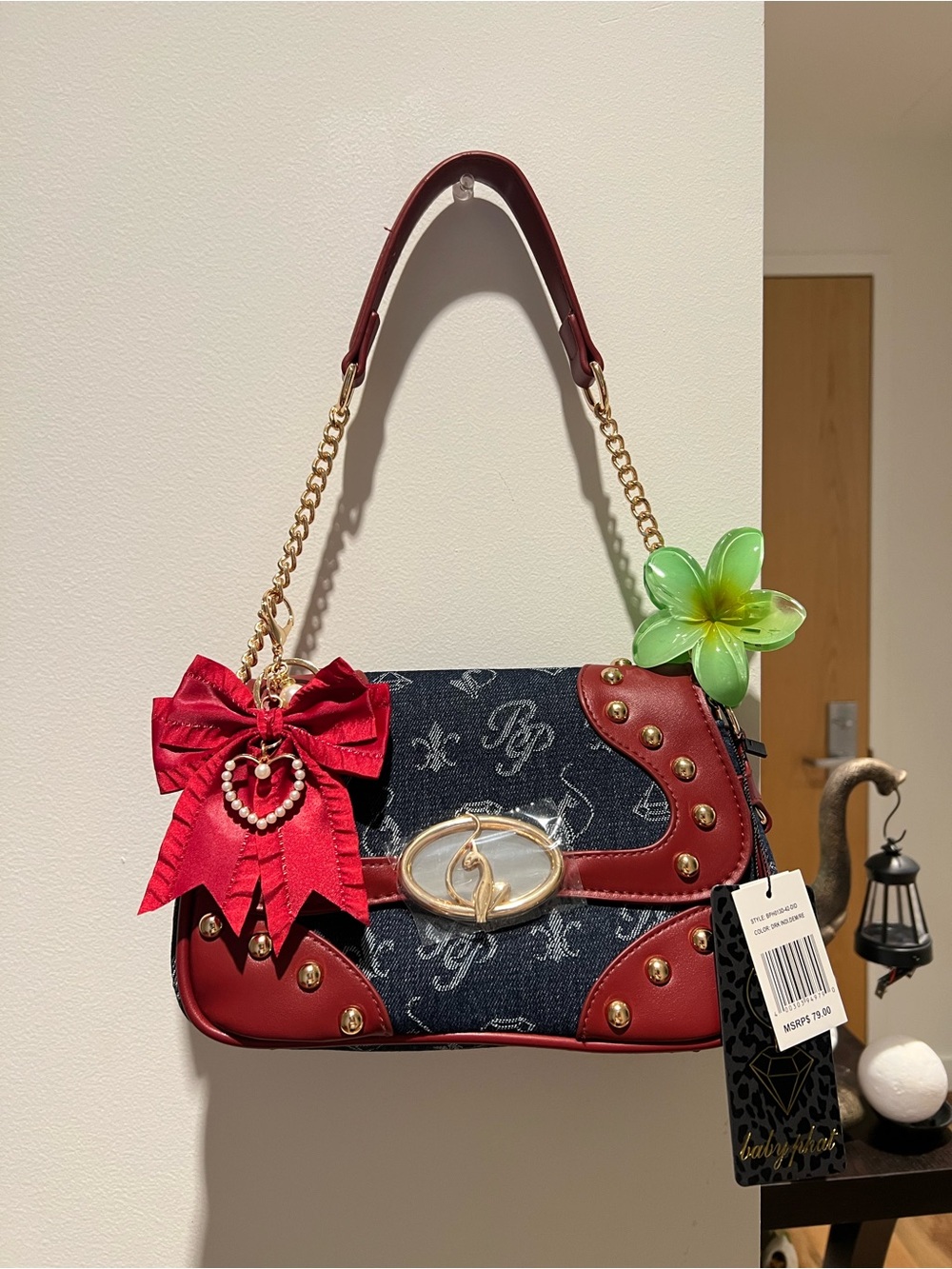 NWT Baby Phat Y2K Denim Shoulder Bag